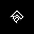 KPU letter logo design on black background. KPU creative initials letter logo concept. KPU letter design Royalty Free Stock Photo