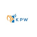 KPW credit repair accounting logo design on white background. KPW creative initials Growth graph letter logo concept. KPW business