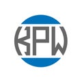 KPW letter logo design on white background. KPW creative initials circle logo concept. KPW letter design