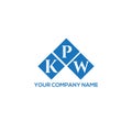 KPW letter logo design on white background. KPW creative initials letter logo concept. KPW letter design