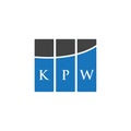 KPW letter logo design on WHITE background. KPW creative initials letter logo concept. KPW letter design
