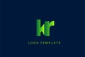 KR Letter Logo Design Vector