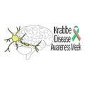 Krabbe Disease Awareness Week, Schematic representation of destruction of the myelin sheath