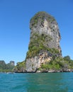 Krabi limestone rock formations and sea, Thailand Royalty Free Stock Photo