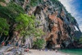 Krabi 28 Nov 2020 : Phranang cave beach with tourist