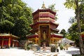 Building and Guanyin statue for thai people and foreign travelers travel visit and respect pray at Wat Tham Sua or tiger cave