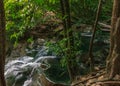 Klong Thom hot spring waterwall in Thailand Royalty Free Stock Photo