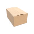 Kraft box template  on a white background Royalty Free Stock Photo