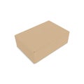 Kraft box template  on a white background Royalty Free Stock Photo