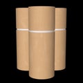 Kraft paper cardboard tube package Royalty Free Stock Photo
