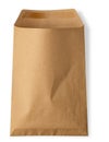 Kraft paper doypack pouch with zipper on white background eco-friendly packaging Royalty Free Stock Photo