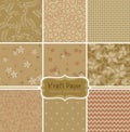 Kraft Paper Seamless Patterns Royalty Free Stock Photo