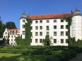 Krag Castle and also Zamek Podewils Hotel in Poland, July 2021