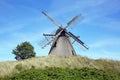 Kragskov windmill from 1870, is an old Dutch wildmill located in Skagen, Denmark Royalty Free Stock Photo