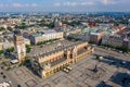 KrakÃ³w Cloth Hall - drone aerial view - Main Market Square, Poland