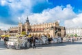 Krakau August 20th 2017: horse and carriage waiting for passenge