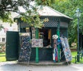 Krakau August 21th 2017: Salesman waiting for customers at a Kio