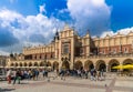 Krakau August 21th 2017: Tourists entering and leaving the hist