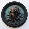 Kraken: Lovecraftian Horror Portrait In Acrylic Paint With Dark Colors