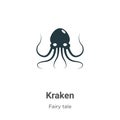 Kraken vector icon on white background. Flat vector kraken icon symbol sign from modern fairy tale collection for mobile concept