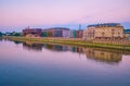 The bank of Vistula river in Krakow, Poland