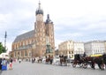 Krakow August 19,2014:Carriage row in Krakow,Poland Royalty Free Stock Photo