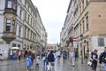 Krakow August 19,2014:Street in Krakow,Poland Royalty Free Stock Photo