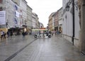 Krakow August 19,2014:Street in Krakow,Poland Royalty Free Stock Photo