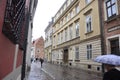 Krakow August 19,2014:Street in Krakow,Poland Royalty Free Stock Photo