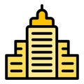 Krakow building icon vector flat