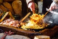 Krakow Christmas market food stall