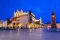 The Krakow Cloth Hall on the Main Square at night