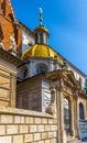 Krakow (Cracow)- Poland- Wawel Cathedral- gold dome Royalty Free Stock Photo