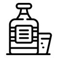 Krakow drink bottle icon outline vector. Poland skyline