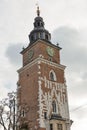 Krakow gothic town hall tower, Poland. Royalty Free Stock Photo