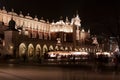 Krakow hall at night. Sukiennice. Royalty Free Stock Photo