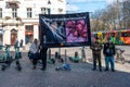 Krakow, Lesser Poland - Protestation for the Side of Life party for the right for abortus Royalty Free Stock Photo