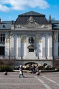 Krakow, Lesser Poland - The Szczepanski square with a statue of Jan Matejko