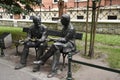 Statue of mathematicians at the Jagiellonian University Museum in Krakow Poland. Krakow, the unofficial cultural capital of Poland