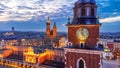 Krakow, Poland - Aerial Ryenek Square with the Cathedral and Town Hall Tower Royalty Free Stock Photo