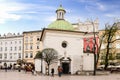 KRAKOW, POLAND - APRIL 17, 2016: The Church of St. Adalbert or the Church of St. Wojciech