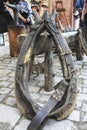 KRAKOW, POLAND - APRIL 27,2017: Vintage horse-collar at Rekawka, annual international medieval spring festival