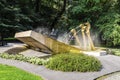 Fontanna Fryderyka Chopina Chopin`s Piano Water Fountain in Krakow, Poland Royalty Free Stock Photo