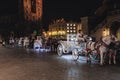 Horse drawn carriage in Krakow, Poland Royalty Free Stock Photo