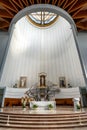 Interior of Sanctuary of Divine Mercy in Lagiewniki in city Krakow, Poland Royalty Free Stock Photo