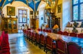 KRAKOW, POLAND, AUGUST 11, 2016: interior of the Collegium Maius inside of the Jagiellonian University Museum in Cracow Royalty Free Stock Photo