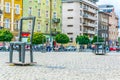 KRAKOW, POLAND, AUGUST 11, 2016: The Krakow Ghetto Memorial in Plac BohaterÃÂ³w Getta (Ghetto Heroes' Square