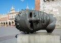 Eros blindfolded in market square - Krakow - Poland Royalty Free Stock Photo