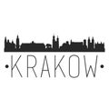 Krakow Poland. City Skyline. Silhouette City. Design Vector. Famous Monuments. Royalty Free Stock Photo