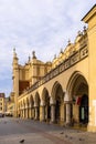 Krakow, Poland - Cracow Old Town, historic Cloth Hall at the Main Market Square Royalty Free Stock Photo